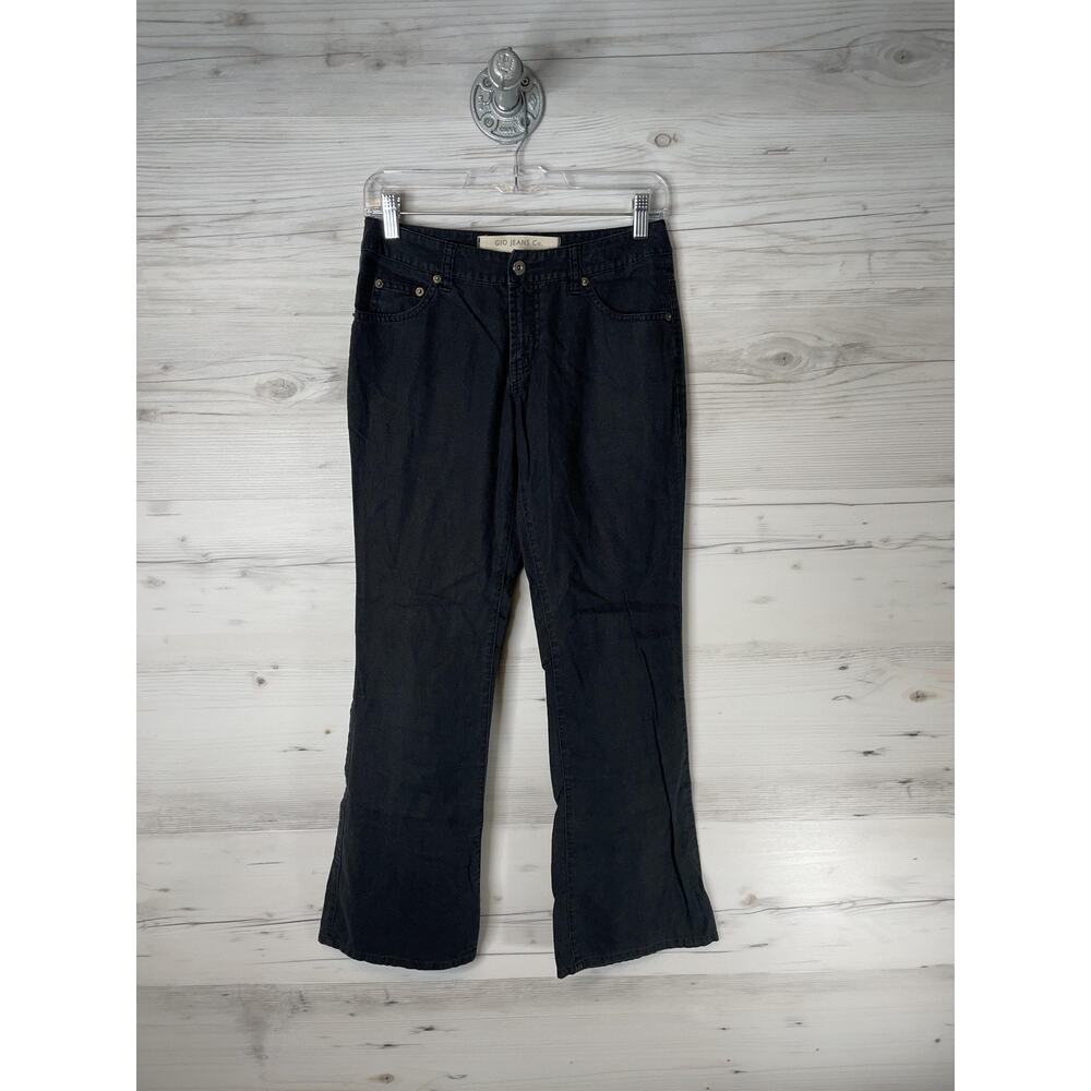 Giordano Gio Jeans Co Womens 26x30 Black Bootcut Linen Cotton Blend Jeans